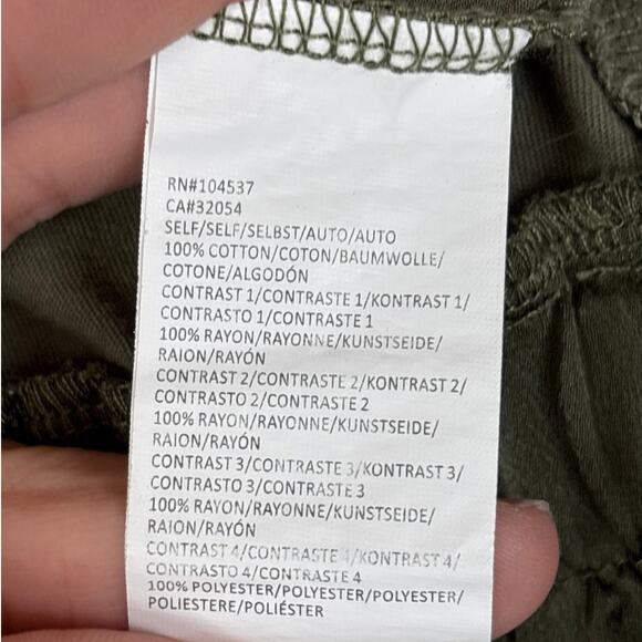 Anthropologie Tiny Womens 2X Tatiana Olive Green Lace Boho Wrap Short Sleeve Top - Picture 6 of 8